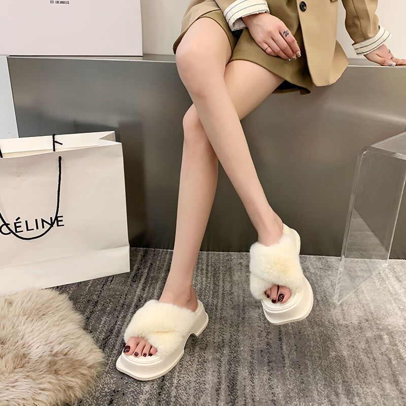 KaBaiQi Dép bánh mì guốc dép sandal nữ Màu Sắc Đơn Giản Thoải Mái Cao Gót Chống Trơn Trượt dép đế xuồng B92H0IT 35Z230830