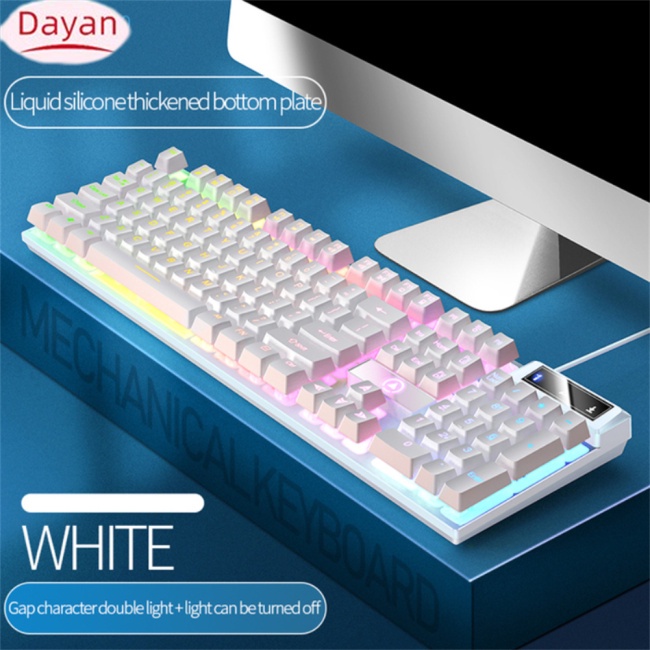 Bàn phím cơ gaming DAYAN K500 104 phím có đèn nền nhiều màu cho máy tính để bàn