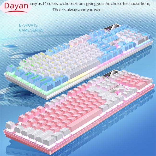 Bàn phím cơ gaming DAYAN K500 104 phím có đèn nền nhiều màu cho máy tính để bàn