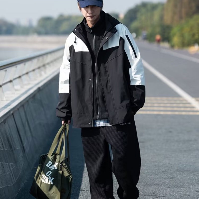 Esea Áo Khoác Thể Thao Tay Dài Chống Gió Chống Nước Phong Cách harajuku Nhật Bản Đơn Giản Thời Trang Cho Nam Và Nữ