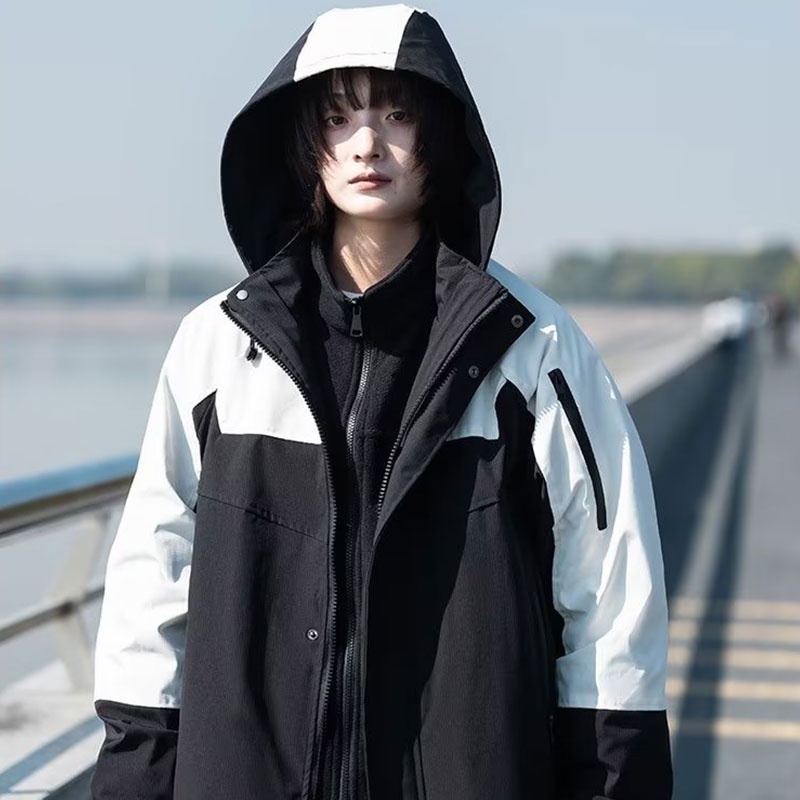 Esea Áo Khoác Thể Thao Tay Dài Chống Gió Chống Nước Phong Cách harajuku Nhật Bản Đơn Giản Thời Trang Cho Nam Và Nữ