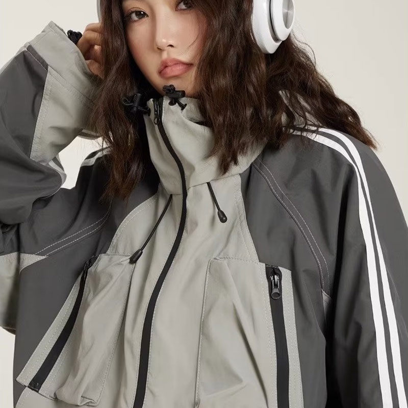 Esea Áo Khoác Tay Dài Chống Gió Chống Nước Thời Trang Xuân Thu Phong Cách Mỹ Cho Nam Và Nữ