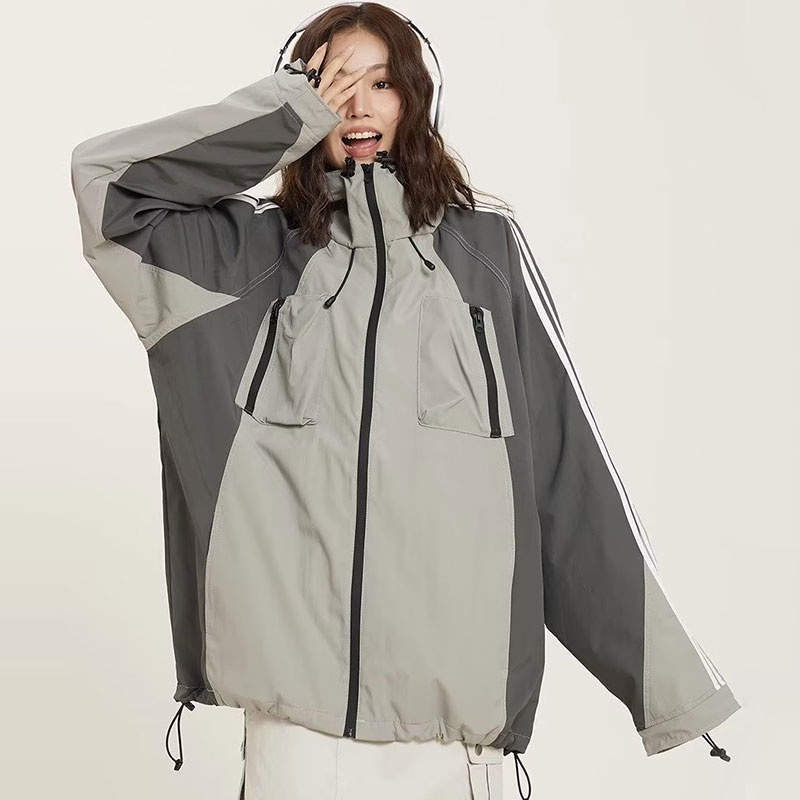 Esea Áo Khoác Tay Dài Chống Gió Chống Nước Thời Trang Xuân Thu Phong Cách Mỹ Cho Nam Và Nữ