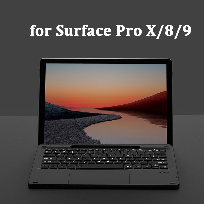 Bàn Phím Cơ 7 Màu Có Đèn Nền Từ Tính Cho surface pro x pro 8 pro 9 surface pro 8 / 9
