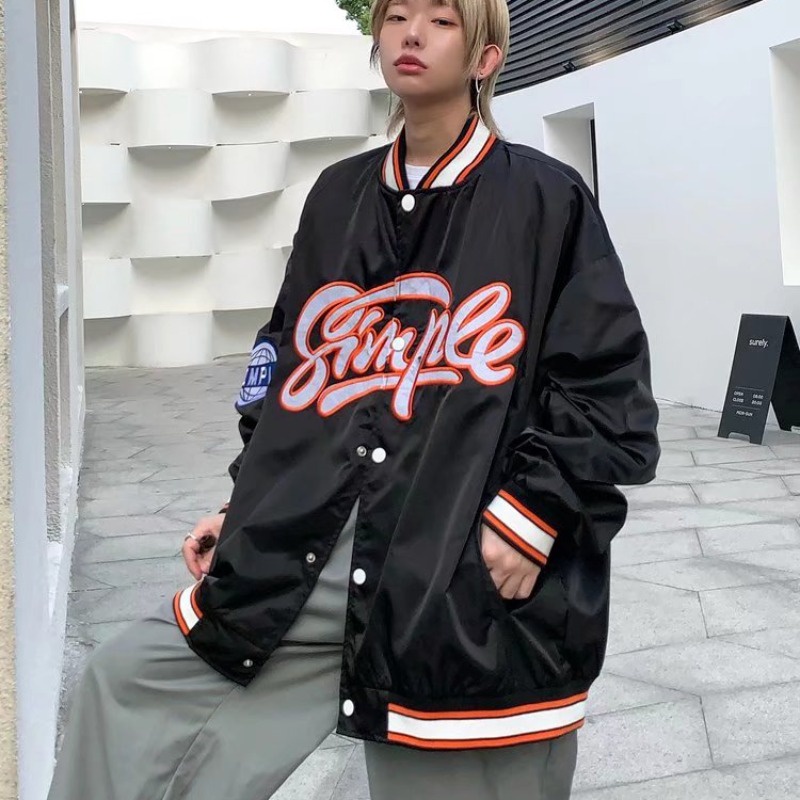 Áo Khoác bomber Thêu Chữ Thời Trang Cho Cặp Đôi