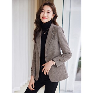 Áo vest nữ màu cà phê kẻ caro nhỏ 2025 - Thiết kế retro form ôm đa dụng sang trọng