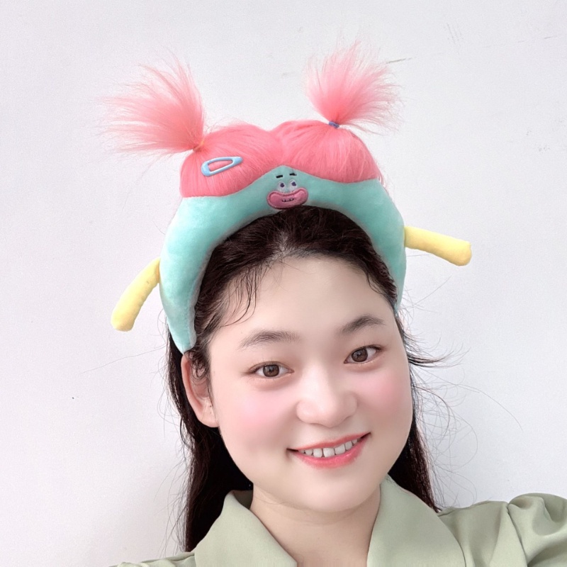 Băng Đô Cài Tóc / Rửa Mặt Hình Búp Bê dopamine Siêu Dễ Thương Vui Nhộn diy