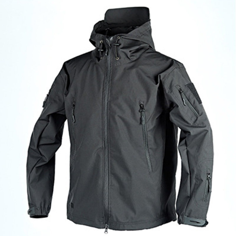 Áo Khoác Quân Đội Có Mũ Trùm Chống Nước Mỏng Nhẹ Họa Tiết Da Cá Mập Cho Nam Đi Săn / Câu Cá / Leo Núi
