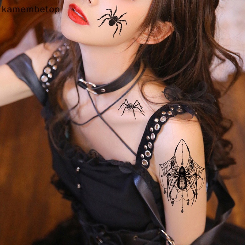 Beto Set 2 Tấm Hình Xăm Dán Mặt Và Khăn Choàng Cổ Tạm Thời Chống Thấm Nước Phong Cách halloween
