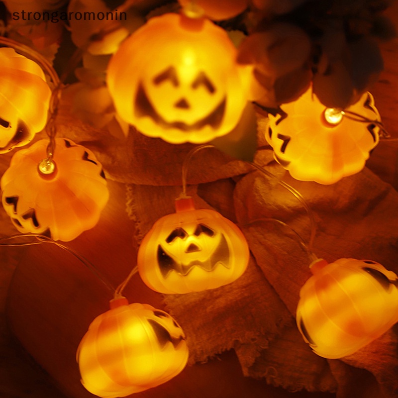 Dây Đèn led 10 Bóng 2m Hình Bí Ngô Trang Trí halloween