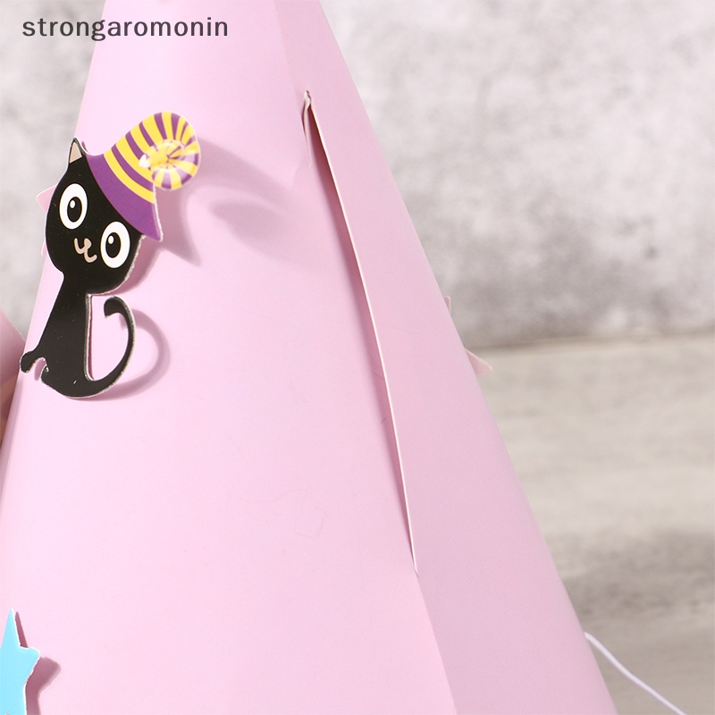 Mũ Giấy Màu Đen Hóa Trang Phù Thủy / Dơi / Bí Ngô / Mèo Ma Cà Rồng Cho Lễ halloween