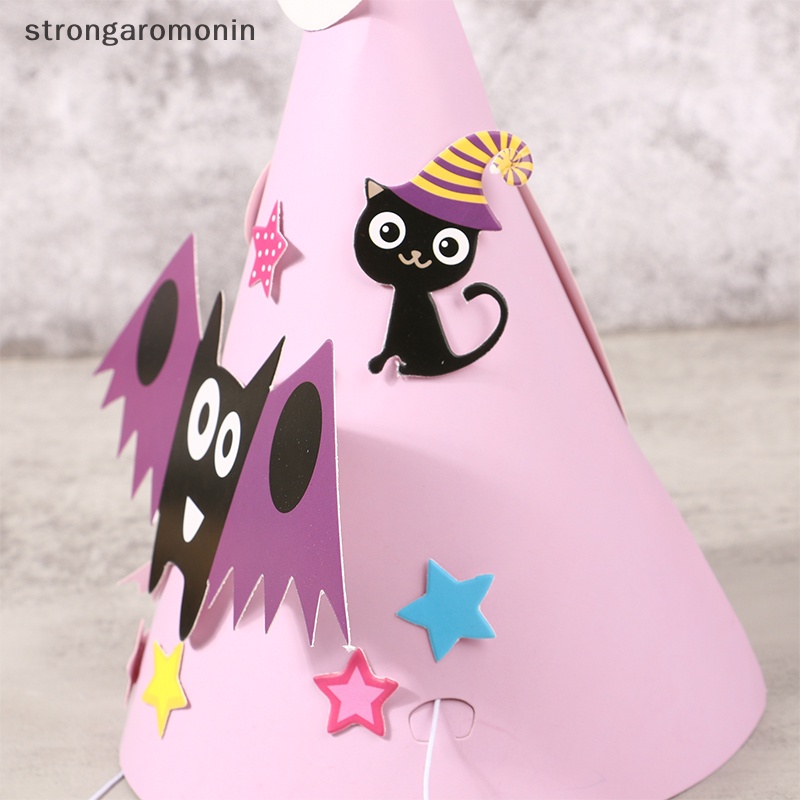 Mũ Giấy Màu Đen Hóa Trang Phù Thủy / Dơi / Bí Ngô / Mèo Ma Cà Rồng Cho Lễ halloween