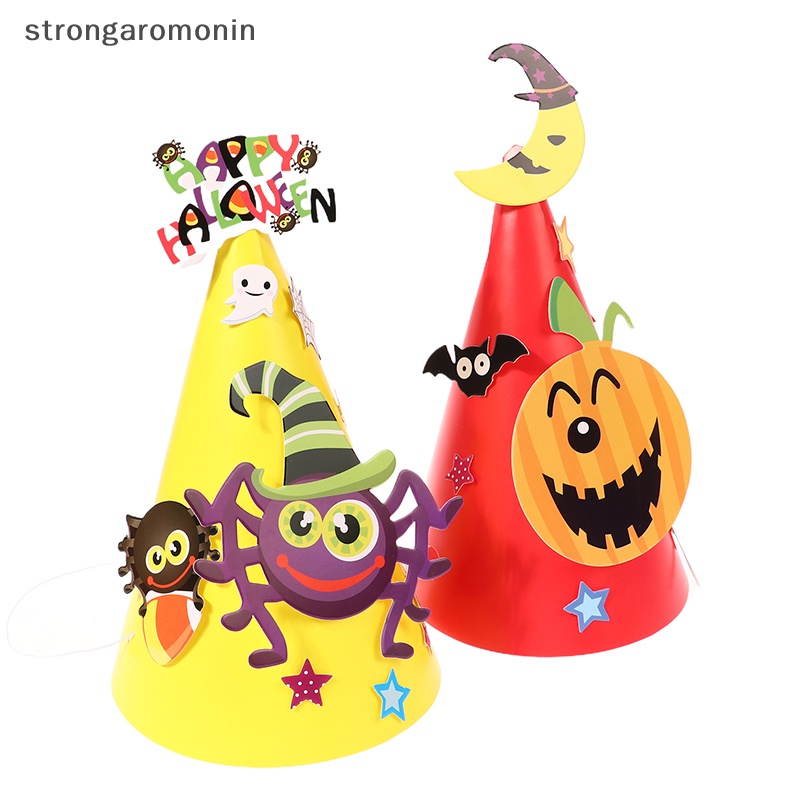 Mũ Giấy Màu Đen Hóa Trang Phù Thủy / Dơi / Bí Ngô / Mèo Ma Cà Rồng Cho Lễ halloween