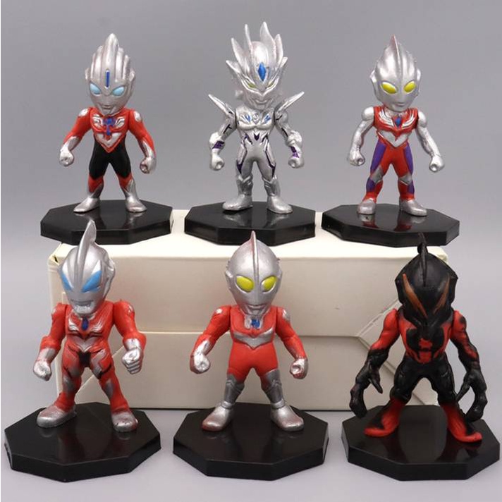 Set 6 Đồ trang trí Mô Phỏng Nhân Vật Siêu Nhân Trong ultraman Mới