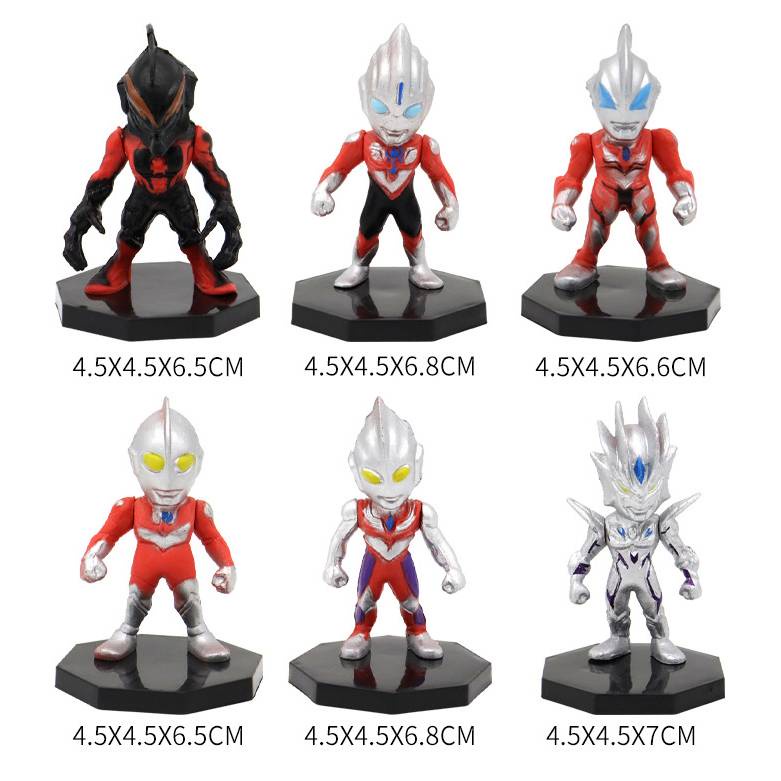 Set 6 Đồ trang trí Mô Phỏng Nhân Vật Siêu Nhân Trong ultraman Mới