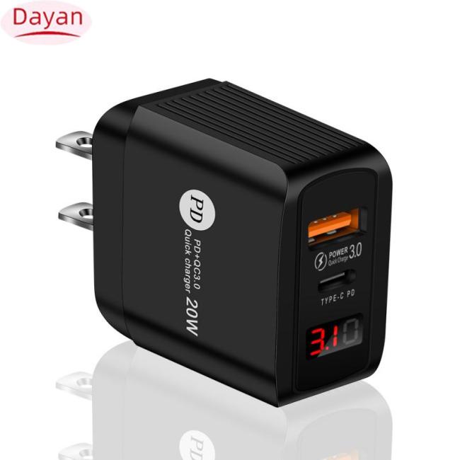 Mobile Đầu Sạc Nhanh pd 20w + qc 3.0 Màn Hình Kỹ Thuật Số Dành Cho Điện Thoại