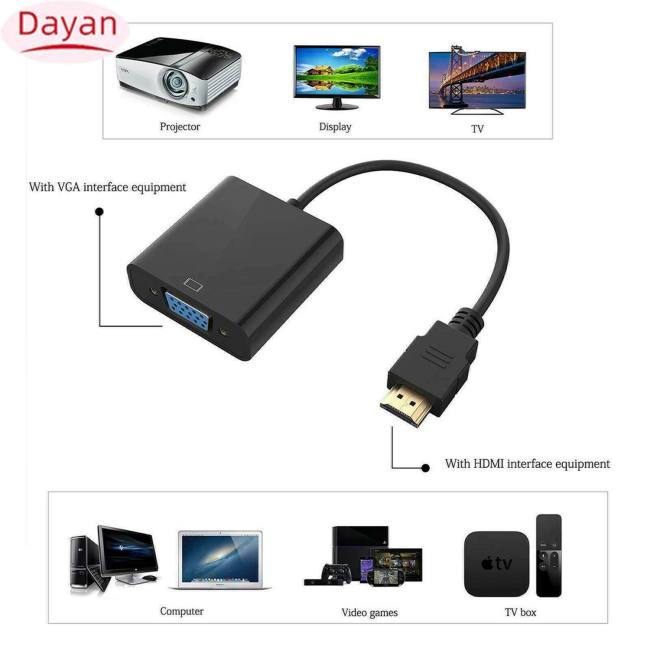 Cáp Chuyển Đổi hdmi 1080p Đầu Đực Sang vga Đầu Cái