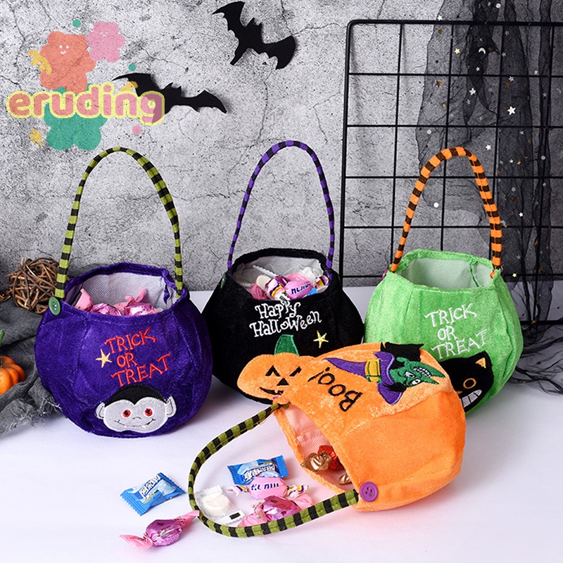 Túi Đựng Kẹo Hình Quả Bí Ngô / Mèo Đen Phong Cách halloween 2022