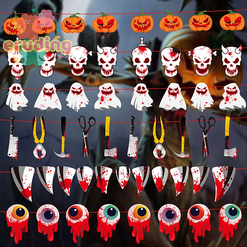 Dây Cờ Treo Trang Trí halloween 3m happy halloween