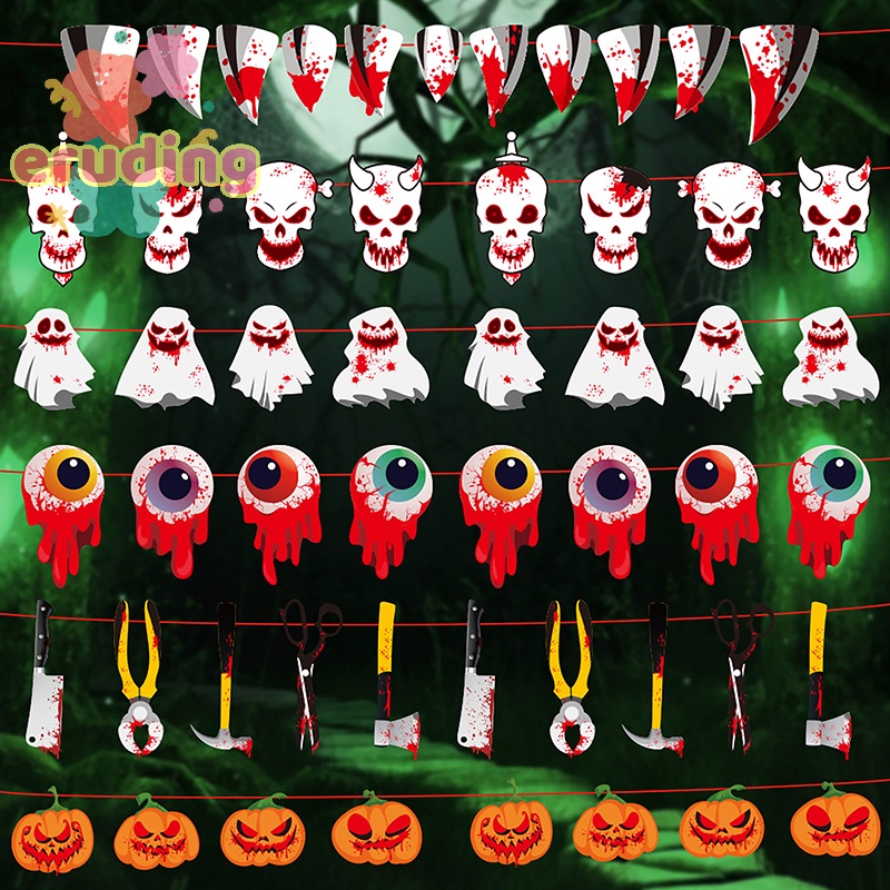 Dây Cờ Treo Trang Trí halloween 3m happy halloween