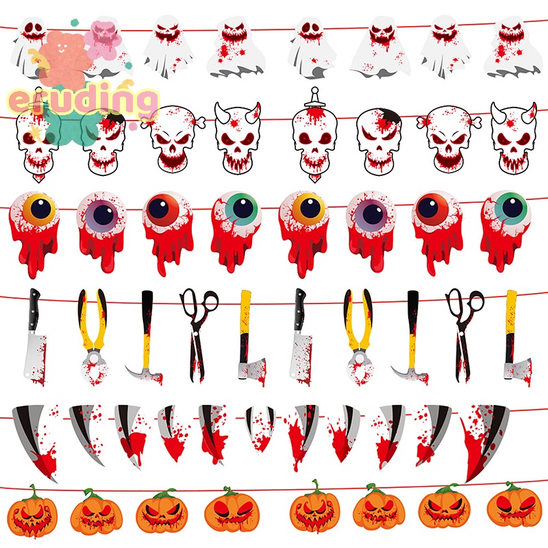 Dây Cờ Treo Trang Trí halloween 3m happy halloween