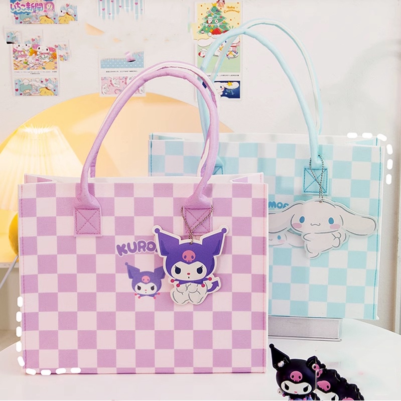 Sanrio Túi Xách tote Cỡ Lớn In Họa Tiết Hoạt Hình Dễ Thương Cho Nữ