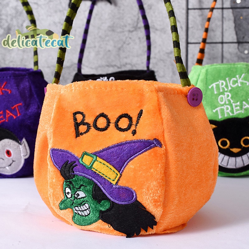 Túi Đựng Kẹo Hình Quả Bí Ngô / Mèo Đen Phong Cách halloween 2022