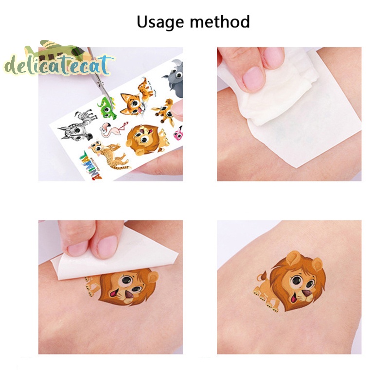 Bộ 10 Hình Xăm Dán Mặt / Cánh Tay Họa Tiết halloween Hoạt Hình Vui Nhộn Cho Bé