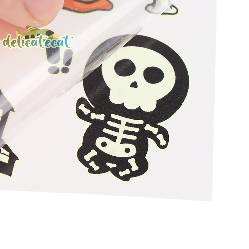 Hình Xăm Dán Tạm Thời Họa Tiết halloween Phát Sáng Độc Đáo