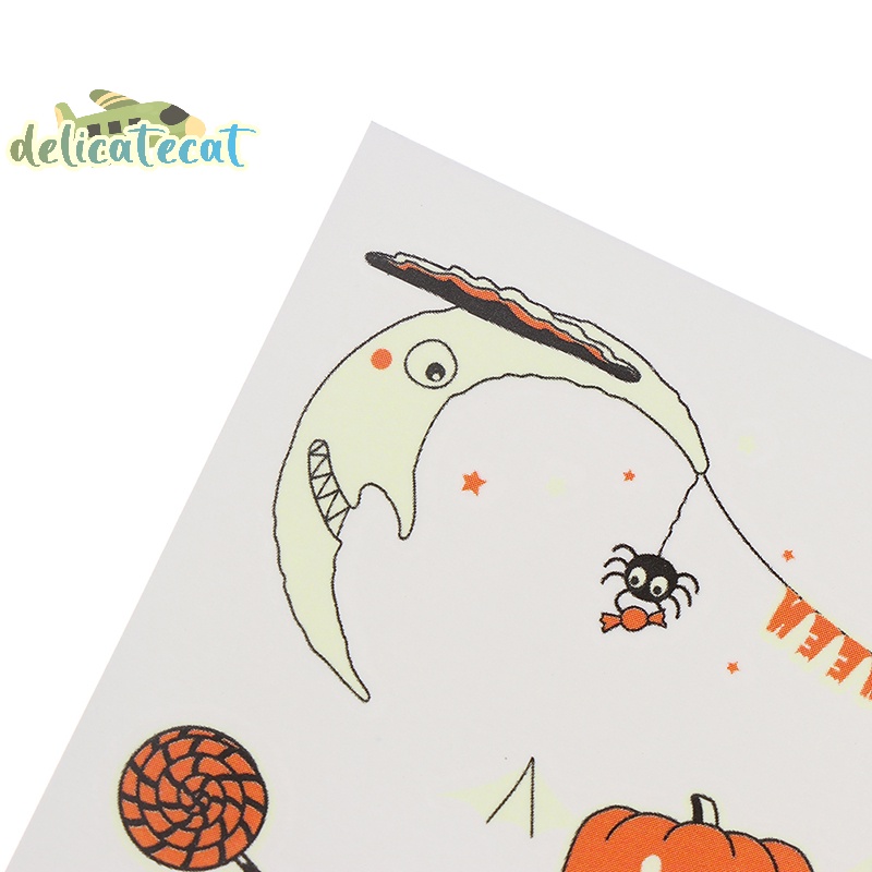 Hình Xăm Dán Tạm Thời Họa Tiết halloween Phát Sáng Độc Đáo