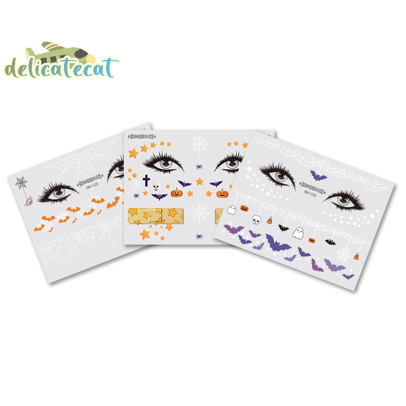 Hình Xăm Dán Mặt Và Cơ Thể Hóa Trang halloween Chống Nước Vui Nhộn Cho Bé