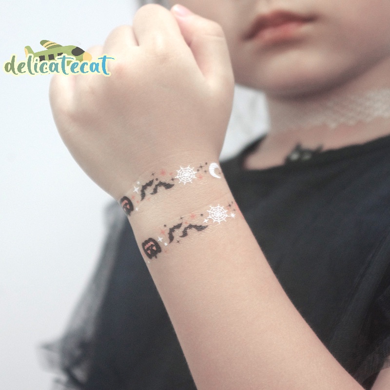 Hình Xăm Dán Mặt Và Cơ Thể Hóa Trang halloween Chống Nước Vui Nhộn Cho Bé