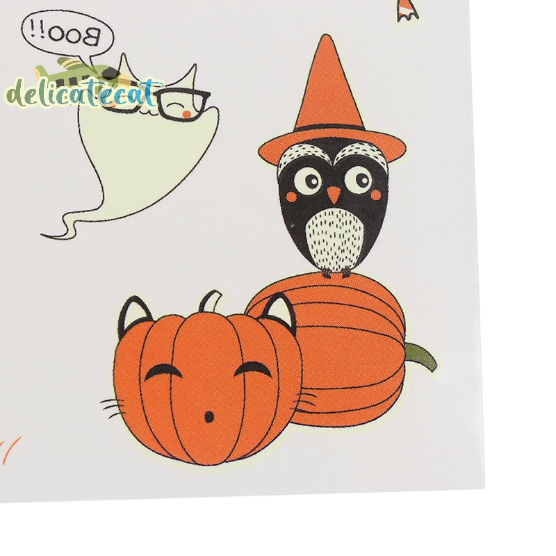 Hình Xăm Dán Tạm Thời Họa Tiết halloween Phát Sáng Độc Đáo