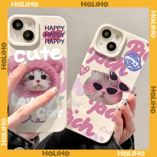 Ốp lưng iPhone 11 Vỏ iPhone Thân Thiện Với Môi Trường Màu Trắng Mềm Bảo Vệ Chống Sốc Đeo Kính Mát Mèo Con Tương Thích Với iPhone 14 Pro Max 13 Pro Max 12 Pro Max XR XS 7Plus 8Plus