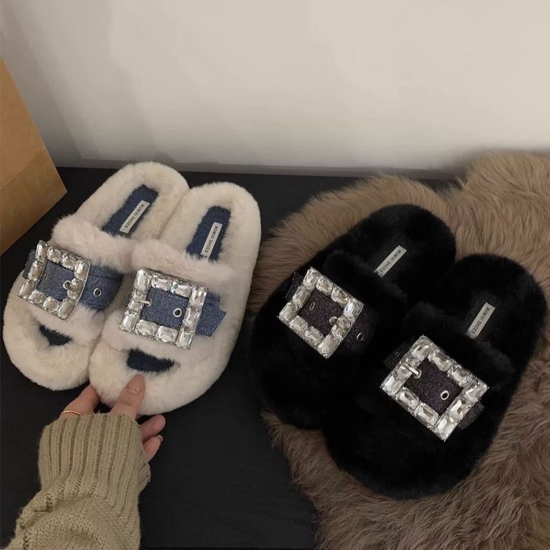 HHH Thiết kế Dép lông thời trang giữ ấm di ra ngoai sanh dieu cao cap B90H239006M 36Z230904