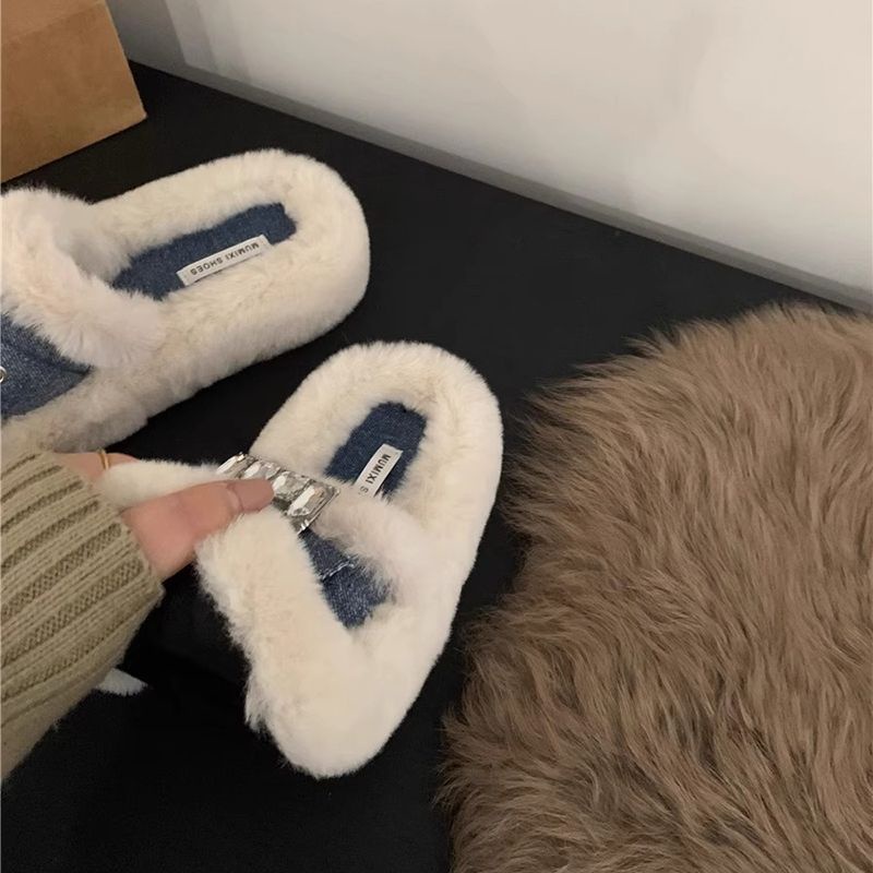 HHH Thiết kế Dép lông thời trang giữ ấm di ra ngoai sanh dieu cao cap B90H239006M 36Z230904