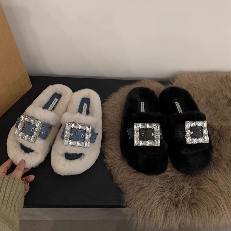 HHH Thiết kế Dép lông thời trang giữ ấm di ra ngoai sanh dieu cao cap B90H239006M 36Z230904