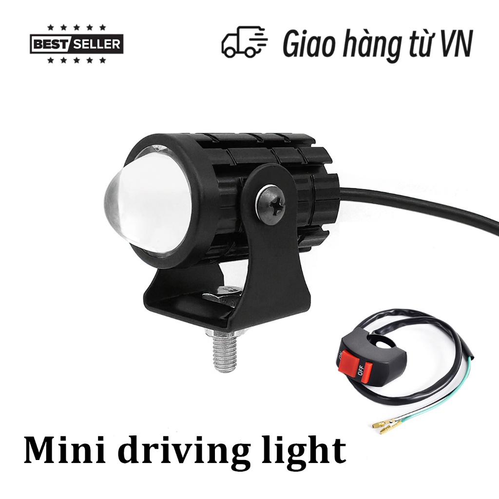 Đèn Trợ Sáng Mini Bi Cầu 2 Mầu Cos Vàng Pha Trắng
