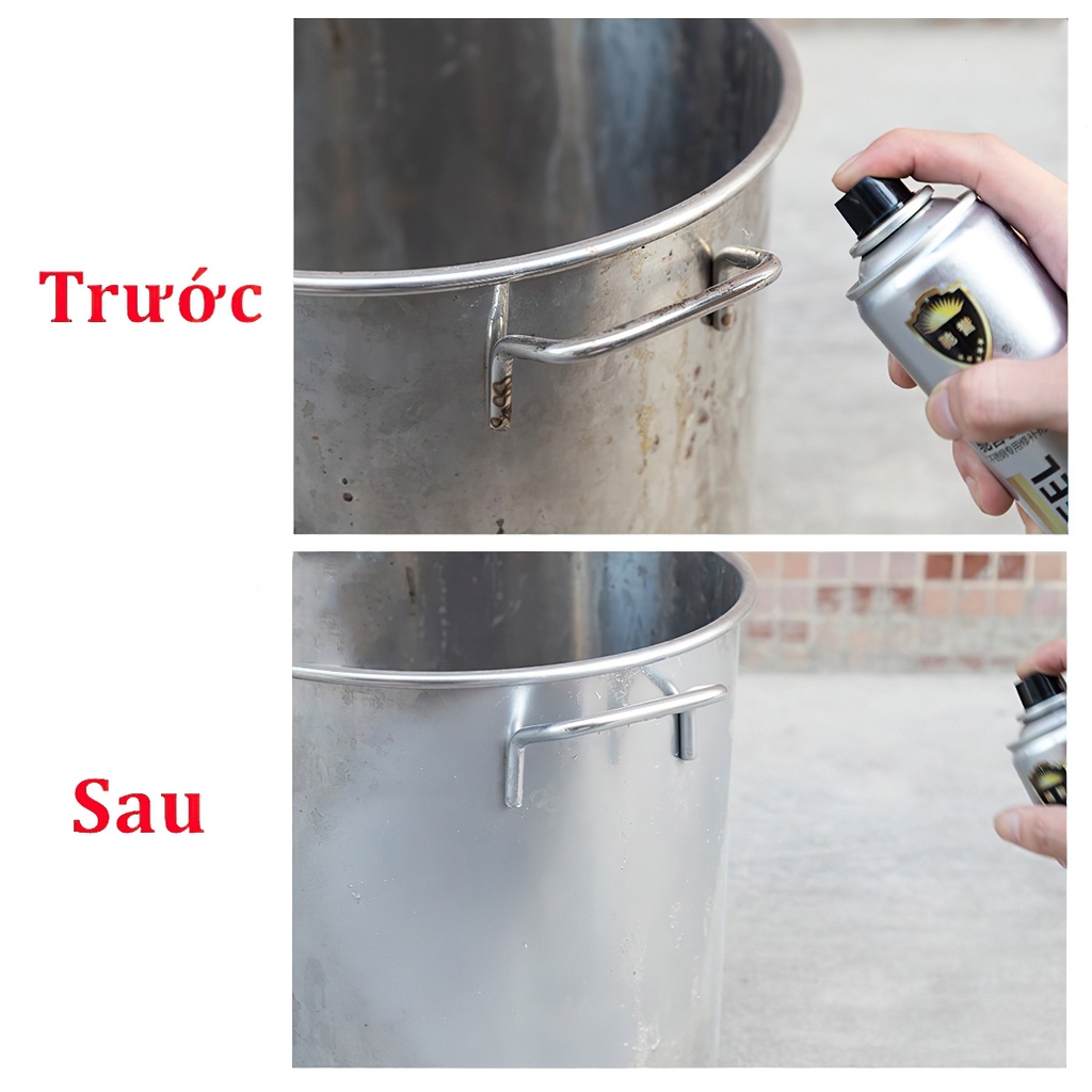 Sơn Bạc Mạ Crom Sơn Xịt Mạ Chrome Sáng Bóng 350ml - Chai Sơn Mạ Siêu Bóng