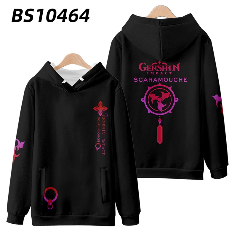 Genshin Áo Khoác hoodie Có Khóa Kéo In Họa Tiết 3d Phong Cách hip hop Thời Trang Đường Phố Cho Nam Và Nữ