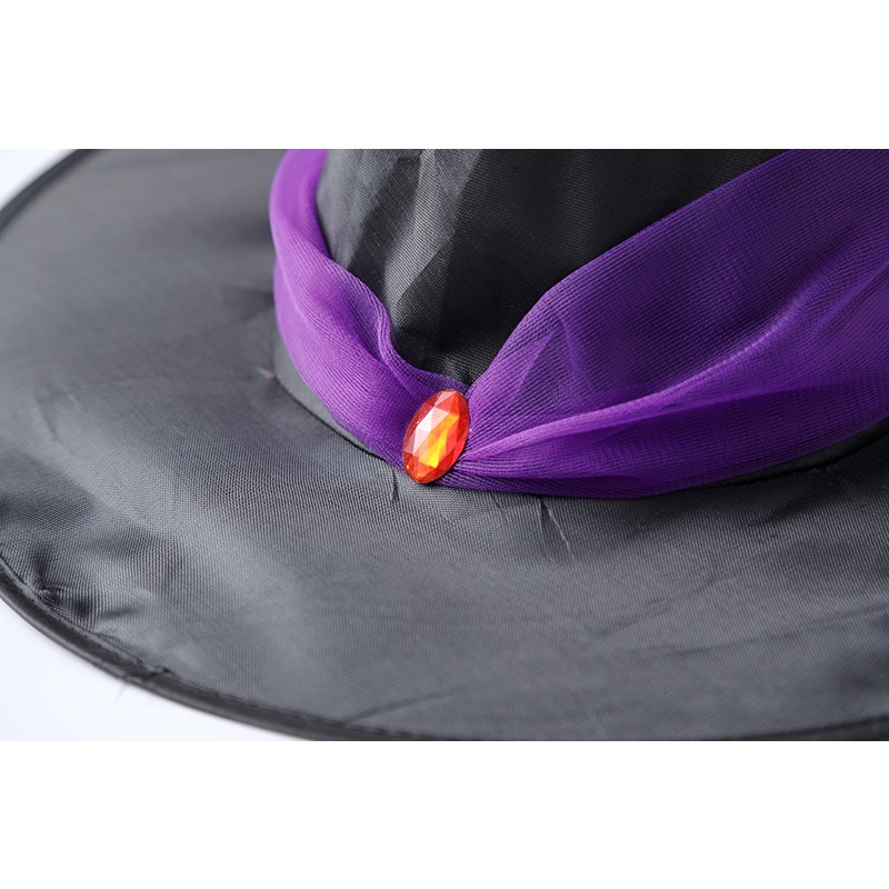 Bcbl Đầm Hóa Trang Phù Thủy Màu Tím Kèm Nón Xinh Xắn Cho Bé Gái Dịp halloween