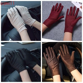 1 đôi găng tay chống nắng chấm bi thời trang cho nữ