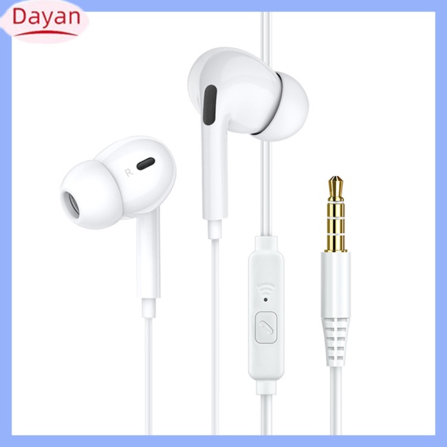 Tai Nghe bass Nhét Tai Có Dây 3.5mm Kèm mic Màu Sắc macaron