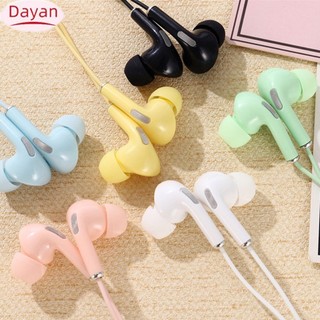Tai Nghe bass Nhét Tai Có Dây 3.5mm Kèm mic Màu Sắc macaron