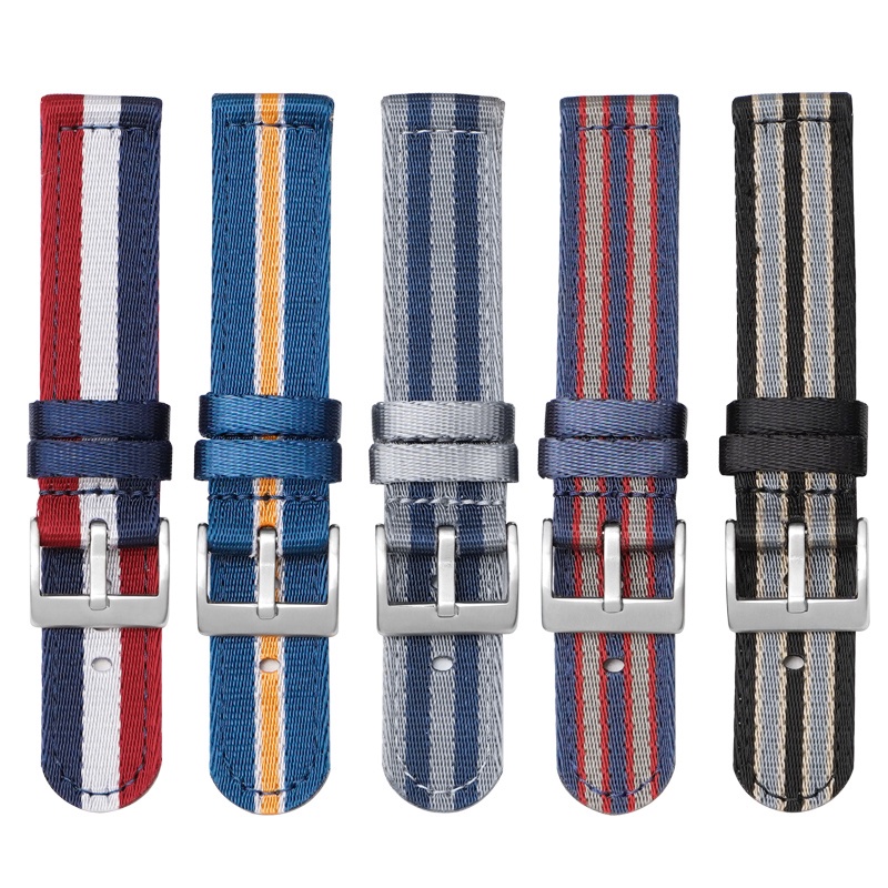Dây Đeo nylon Dày Dặn Tháo Lắp Nhanh Cho Đồng Hồ Thông Minh rolex 18mm 20mm 22mm