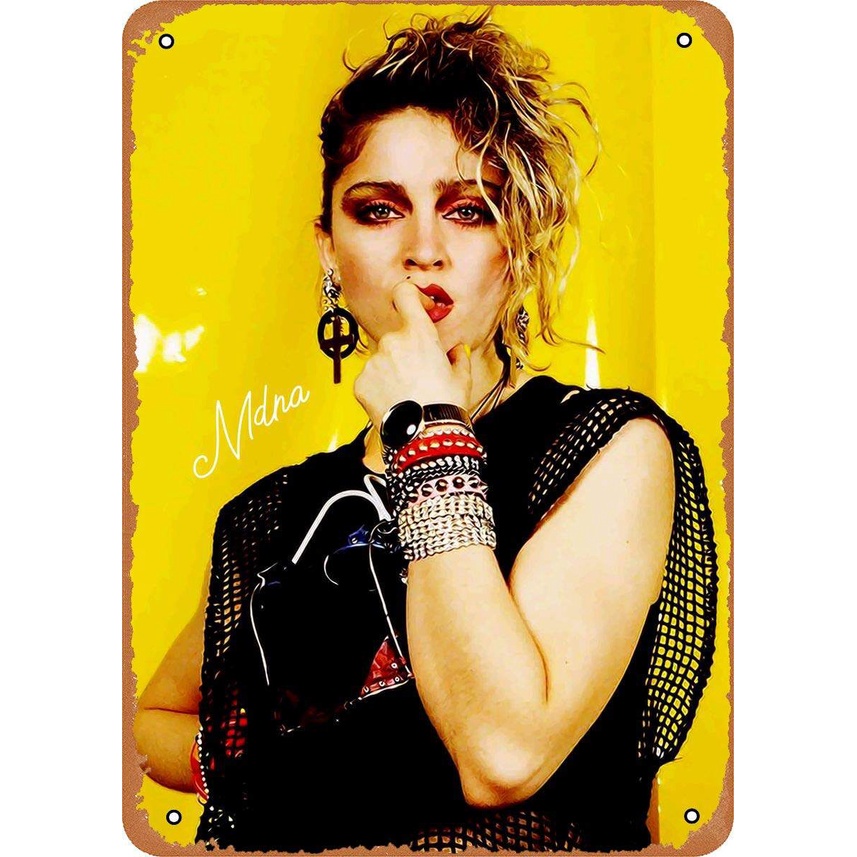 Madonna Queen of Pop Madonna Mảng bám Poster Kim loại Tín hiệu 8 "x 12" Vintage Retro Trang trí tườn