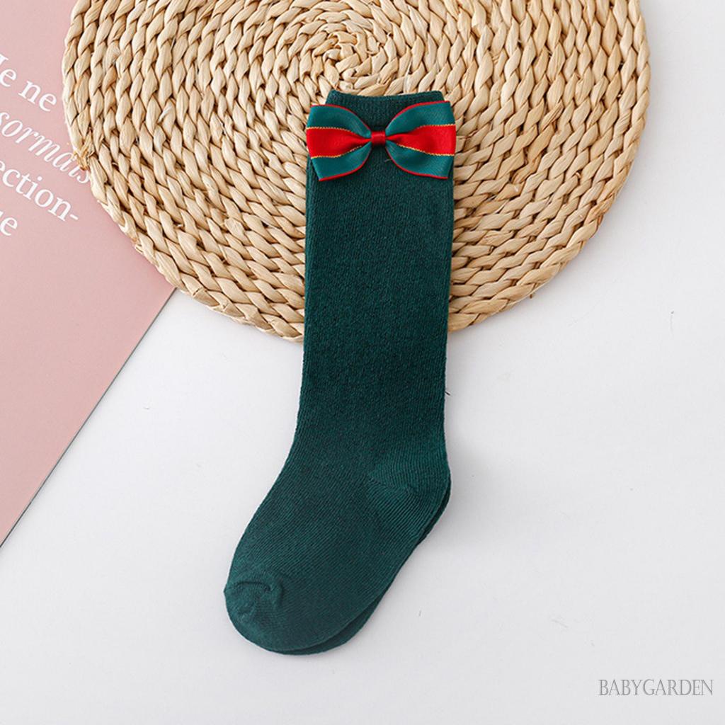 Vớ Dài Thoáng Khí Đính Nơ Cho Bé Gái 0-3 Tuổi
