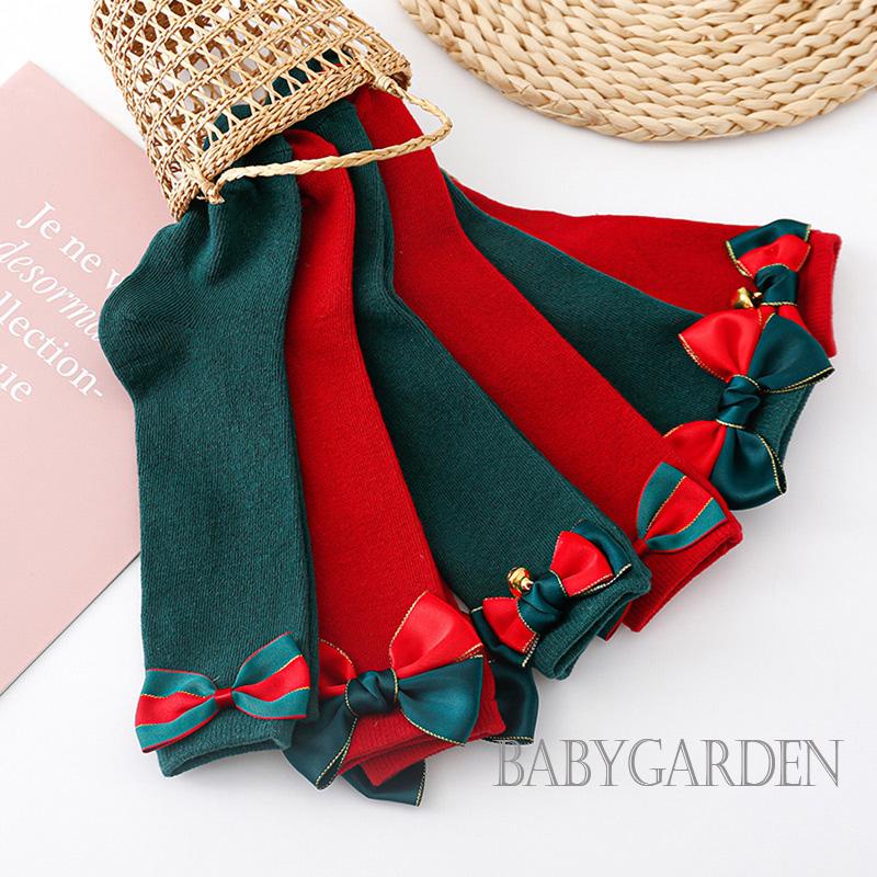 Vớ Dài Thoáng Khí Đính Nơ Cho Bé Gái 0-3 Tuổi