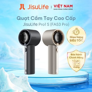 Quạt Cầm Tay Cao Cấp JISULIFE Pro1 S (FA53 PRO) 18W Sạc Nhanh - Đèn LED Hiển Thị - Sử Dụng Lên Đến 15H BH 12 Tháng