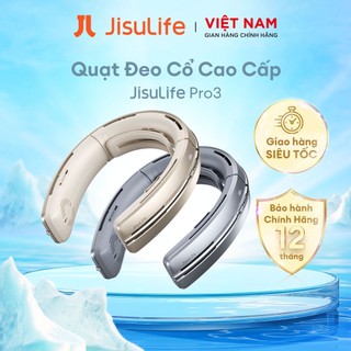 Quạt Đeo Cổ Cao Cấp JISULIFE Pro3 FA50 18W Công Thái Học - Lọc Không Khí - Mát 360 Độ - LED Hiển Thị - SD 16H Chính Hãng